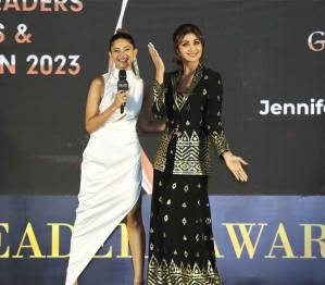 Style and Elegance on Stage Jennifer Winget and Shilpa Shetty Light up the Industry Leaders Awards 2023 - Luxury Lifestyle