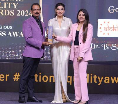 Dr BS Shekhawat NQA 2024 Award Received by Raveena Tandon