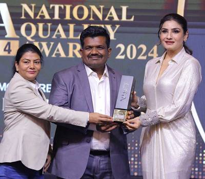 Ghate Waterproofing Honored at NQA 2024 by Raveena Tandon