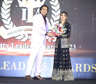 Rahul Ranjan Singh with Shilpa Shetty Kundra - GEA Awards
