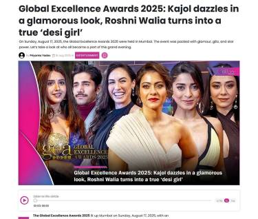 Global Excellence Awards 2025: Kajol dazzles in a glamorous look, Roshni Walia turns into a true desi girl