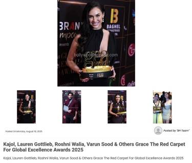 Kajol, Lauren Gottlieb, Roshni Walia, Varun Sood & Others Grace The Red Carpet For Global Excellence Awards 2025