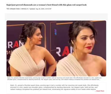 Kajol just proved diamonds are a womans best friend with this glam red carpet look